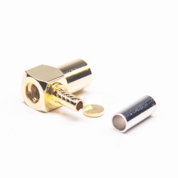 Right Angle SMB Male Crimp Type For Rg174 Cable