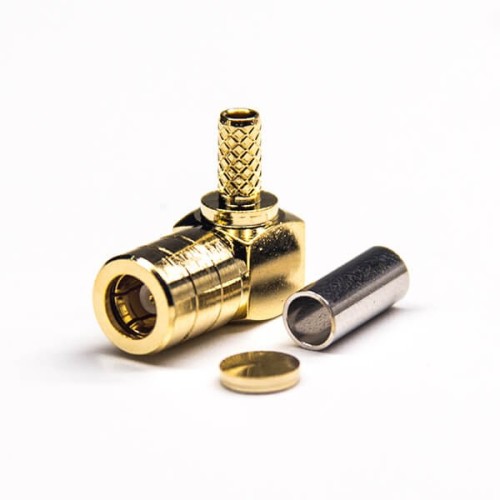 SMB Coaxial Connector 90 Degree Male Crimp Type for Coaxial Cable SMB Coaxial Connector 90 Degree Male Crimp Type for Coaxial Cable