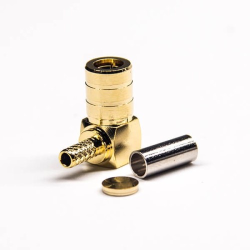 SMB Coaxial Connector 90 Degree Male Crimp Type for Coaxial Cable SMB Coaxial Connector 90 Degree Male Crimp Type for Coaxial Cable