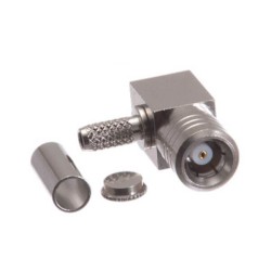 SMB Connector Crimp Type Angled Plug RF Coax for Cable