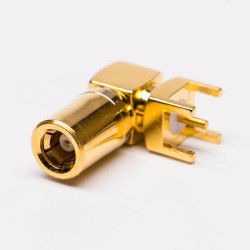 SMB Connector Male Angled Through Hole for PCB Mount