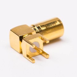 SMB Connector Male Angled Through Hole for PCB Mount