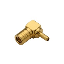 SMB Connector Right Angle Plug for Cable RG178