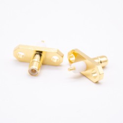 SMB Connector Straight Flange Female 2Hole for Panel Mount