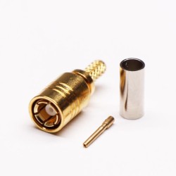 SMB Crimp Connector Male Straight for Coaxial Cable