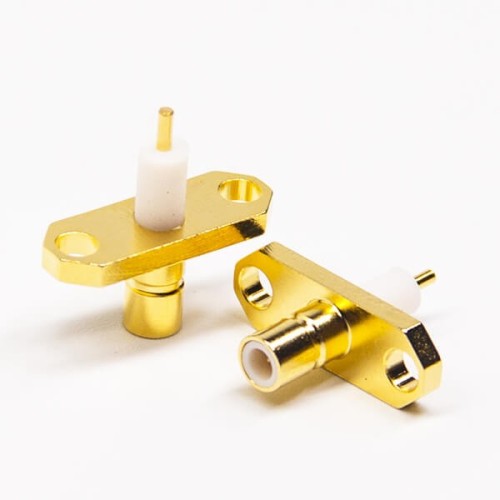 SMB Female Connectors Straight 2 Hole Flange Solder Type for Cable SMB Female Connectors Straight 2 Hole Flange Solder Type for Cable