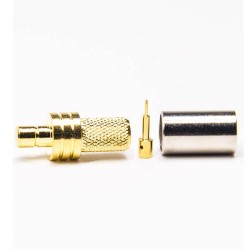 SMB Male 180 Degree Straight Crimp Type for Coaxial Cable