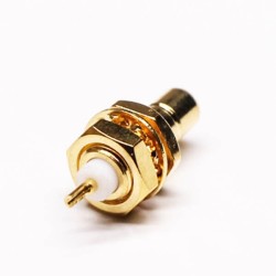 SMB Straight Female Connectors Solder for Cable Extended PTFE