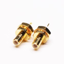 SMB Straight Female Connectors Solder for Cable Extended PTFE