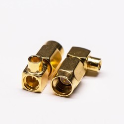 20pcs Cable Mount SSMA Right Angle Plug RF Connector Solder Type