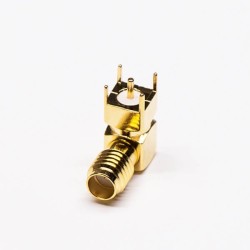 SSMA Female Connector 90 Degree Through Hole for PCB Mount