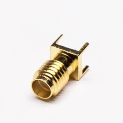 SSMA Female Connector Straight RF Connector Through Hole for PCB