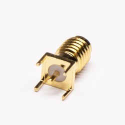 SSMA Female Connector Straight RF Connector Through Hole for PCB