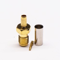 SSMA Straight Jack Threaded Coaxial Connector Crimp Type for Cable