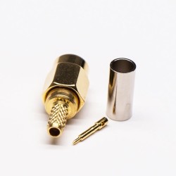 SSMA Straight Plug Coaxial Connector Crimp Type for Cable