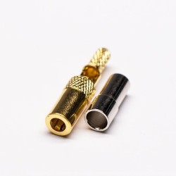 20pcs RF Coaxial Connector SSMB Type Male Straight Crimp Window Solder Zinc Alloy