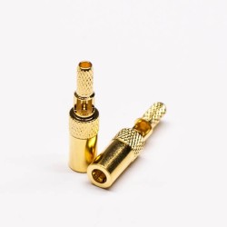 20pcs RF Coaxial Connector SSMB Type Male Straight Crimp Window Solder Zinc Alloy