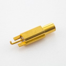 Male SSMB Connector Plug Straight PCB Mount Offset Type
