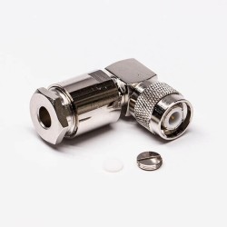 20pcs RG8 TNC Connector Clamp Type Coaxial Angled Plug for Cable