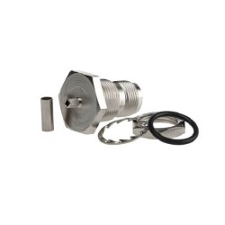 20pcs TNC Female Straight 33 mm 50Ω Panel Mount Connector Crimp Termination for RG174/U
