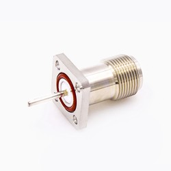 Connector Chassis Mount TNC Connector Welding Plate 4 Hole Flange Waterproof Straight Female Solder for PCB Mount