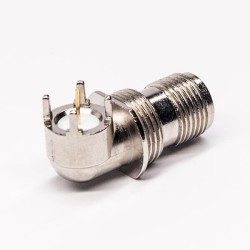 TNC Angle Connector Female Bulkhead for PCB Mount