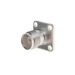 TNC Connector Solder Flange Straight Female 50Ω Bulkhead Termination for panel mount
