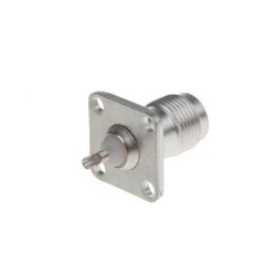 TNC Connector Solder Flange Straight Female 50Ω Bulkhead Termination for panel mount