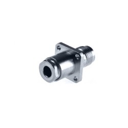 TNC Female 4 Hole Flange Straight 50Ω Panel Mount Bulkhead Connector for RG141
