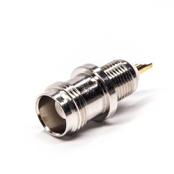 TNC Female Bulkhead Connector Panel Mount Female 180 Degree Solder Type for Coaxial Cable