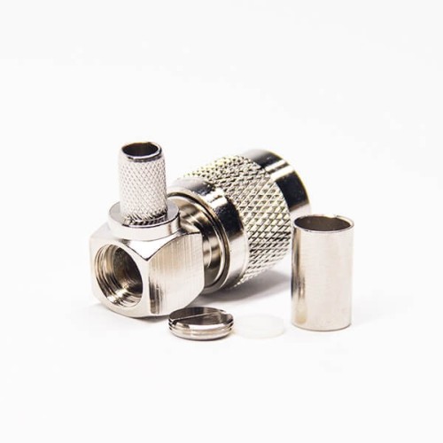 TNC Male Connector Right Angle Crimp Type with LMR240 TNC Male Connector Right Angle Crimp Type with LMR240