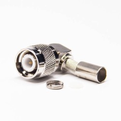 TNC Male Connector Right Angle Crimp Type with LMR240
