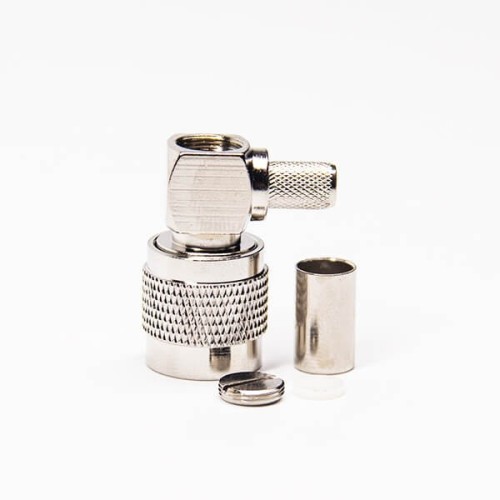 TNC Male Connector Right Angle Crimp Type with LMR240 TNC Male Connector Right Angle Crimp Type with LMR240