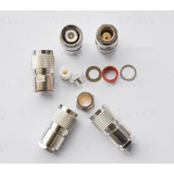 TNC Male Plug Straight 50Ω Cable Mount RF connector Solder Termination for RG400