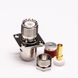 20pcs UHF Connector Jack Straight Clamp Type for Flange Mount