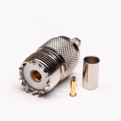 20pcs UHF Crimp Connectors Female Crimp Type with Knurl for Cable