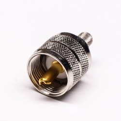 20pcs UHF Female Connector Crimp Type Straight with Knurl for Cable