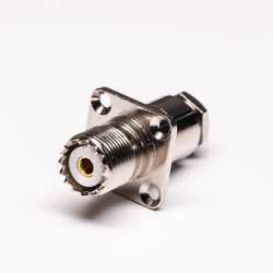 20pcs UHF Female Connector Straight 4 Hole Flange Clamp Type for Cable