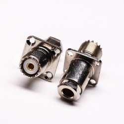 20pcs UHF Female Connector with 4 Hole Flange Clamp Type for Panel Mount