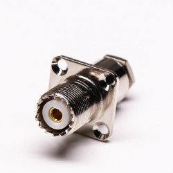 20pcs UHF Female Connector with 4 Hole Flange Clamp Type for Panel Mount
