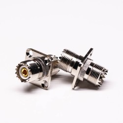 20pcs UHF Female Flange Mount Straight Connector for Rear Bulkhead