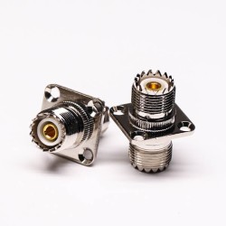 20pcs UHF Female Flange Mount Straight Connector for Rear Bulkhead