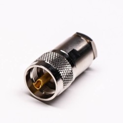 20pcs UHF Male Connector 180 Degree for Cable Coaxial with Clamp Type