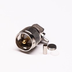 20pcs UHF Male Connector Right Angle Gold Plated with Crimp Type RG179