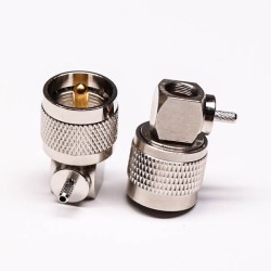 20pcs UHF Male Connector Right Angle Gold Plated with Crimp Type RG179