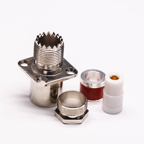 Panel Mount UHF Connector Clamp Type with Rhomibic Flange Panel Mount UHF Connector Clamp Type with Rhomibic Flange