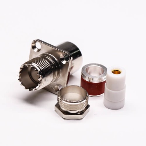 Panel Mount UHF Connector Clamp Type with Rhomibic Flange Panel Mount UHF Connector Clamp Type with Rhomibic Flange