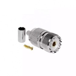 RF UHF Female Jack Crimp Connector for Cable RG142 RG223
