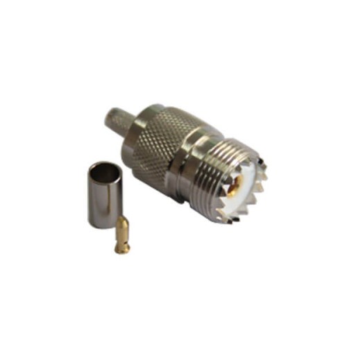 Straight UHF Connector Jack Crimp Type for LMR195 Straight UHF Connector Jack Crimp Type for LMR195