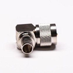 UHF 90 Degree Male Crimp Type with Knurl for Cable Connector